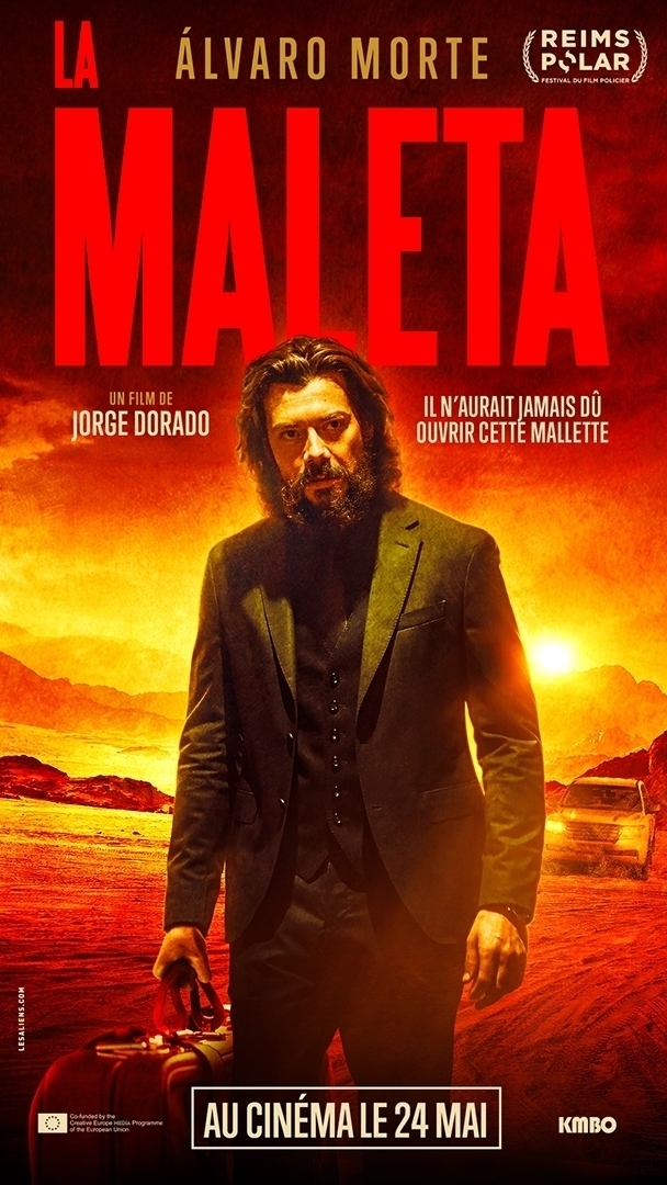 La Maleta, affiche cinéma, film distribué par KMBO - Création agence Les Aliens, déclinaison verticale