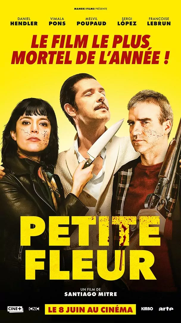 Petite fleur, affiche cinéma pour la France - distributeur KMBO - création agence Les Aliens - déclinaison format portrait hall