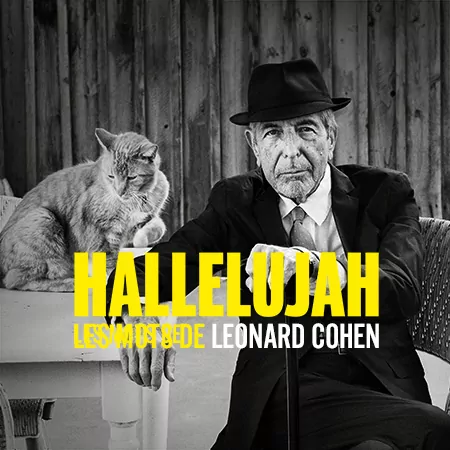 Affiche cinéma du film Hallelujah, les mots de Léonard Cohen - film distribué par The Jokers Films - création affiche par l