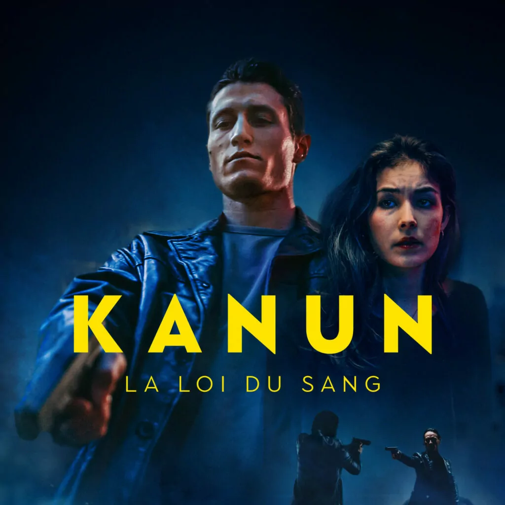 Affiche cinéma du film Kanun la loi du sang - film distribué par The jokers Films - création affiche par l